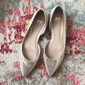 Marc Fisher Gold Metallic Point Toe d’Orsay flat